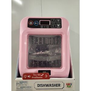 Kids N Play Pink Toy Dishwasher with Sound and Lights